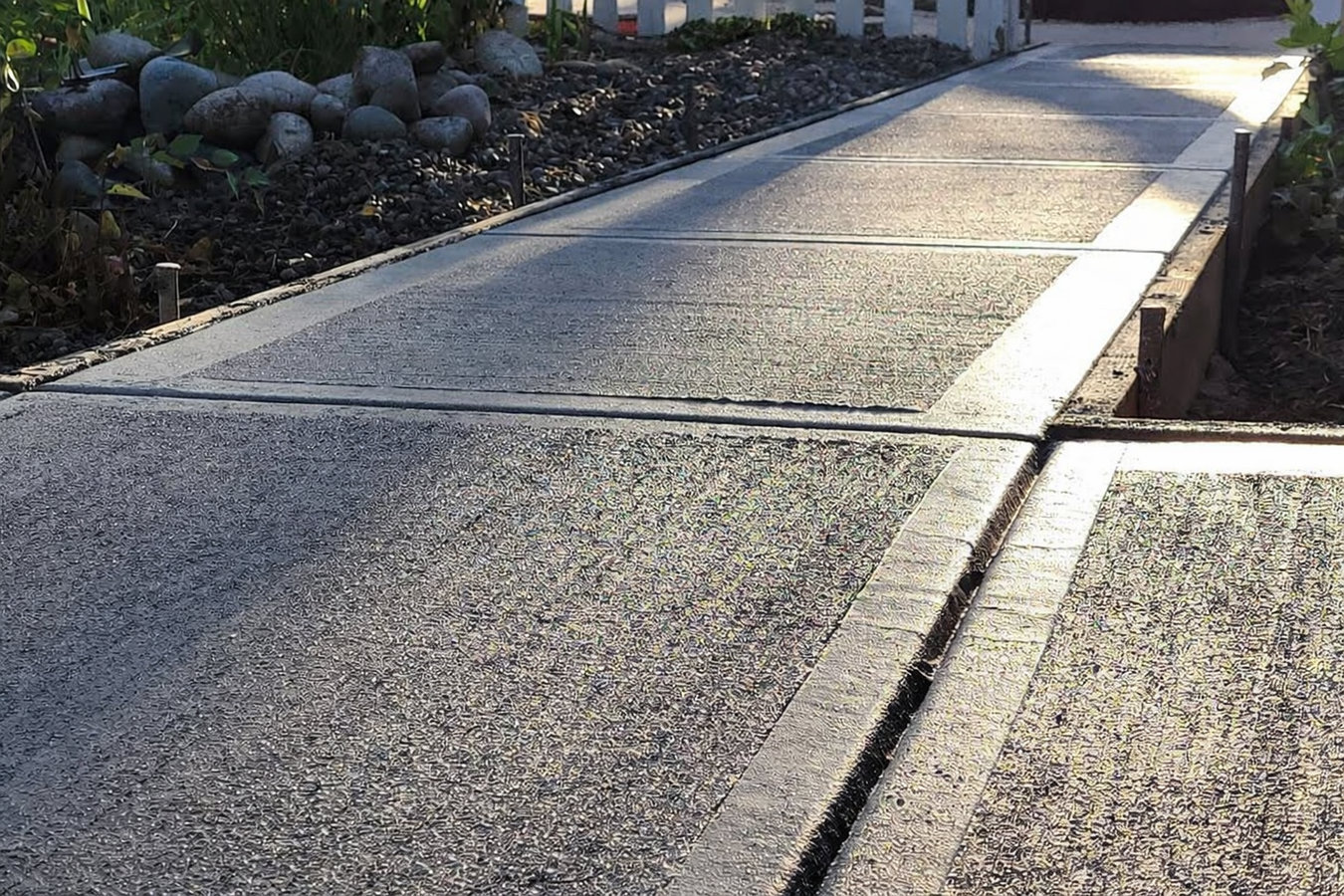 Concrete sidewalk building in Orange, CA